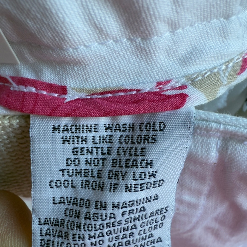 Izod Womens White‎ Cotton Cargo Capri Pants Belted Drawstring Hem IS63254 Size 6 - Picture 6 of 9